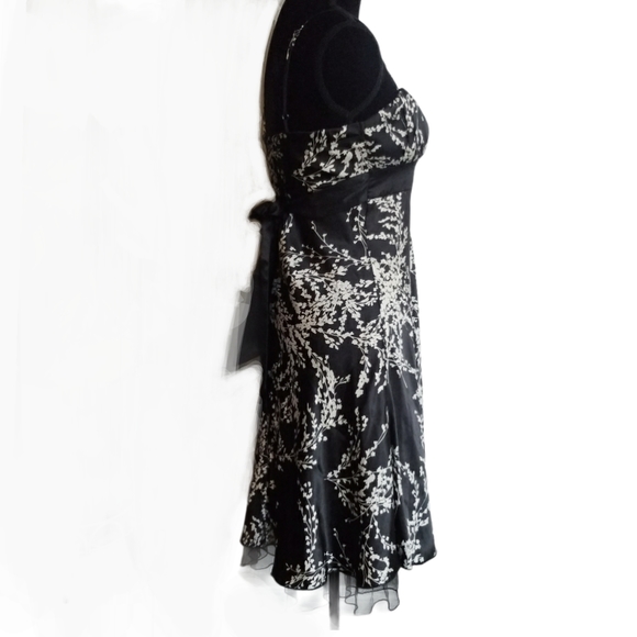 SPEECHLESS Dress Black White Midi Sleeveless Size 9 - Picture 2 of 7